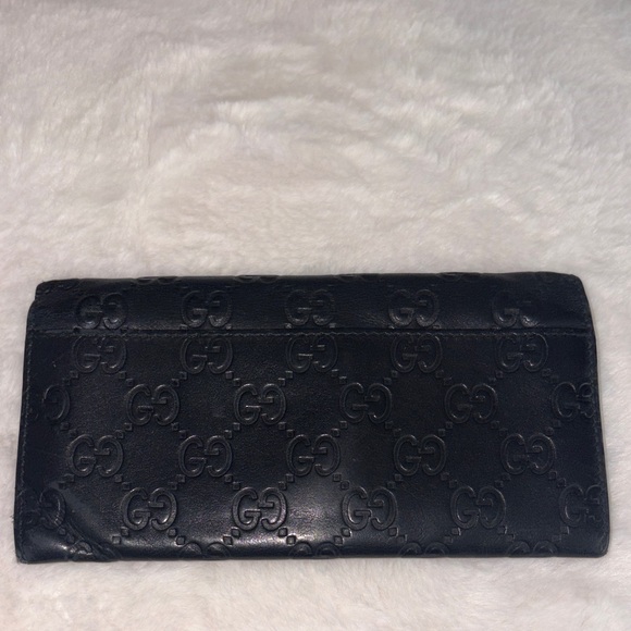 Gucci Authentic Black GG Embossed Wallet Long with Italian leather. - Picture 4 of 15